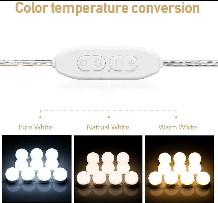 Vanity Mirror Light LED Bulbs for Makeup Mirror Stand (10 Bulbs)
