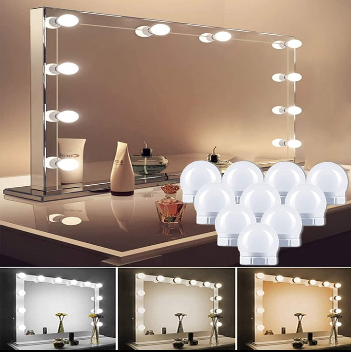 Vanity Mirror Light LED Bulbs for Makeup Mirror Stand (10 Bulbs)