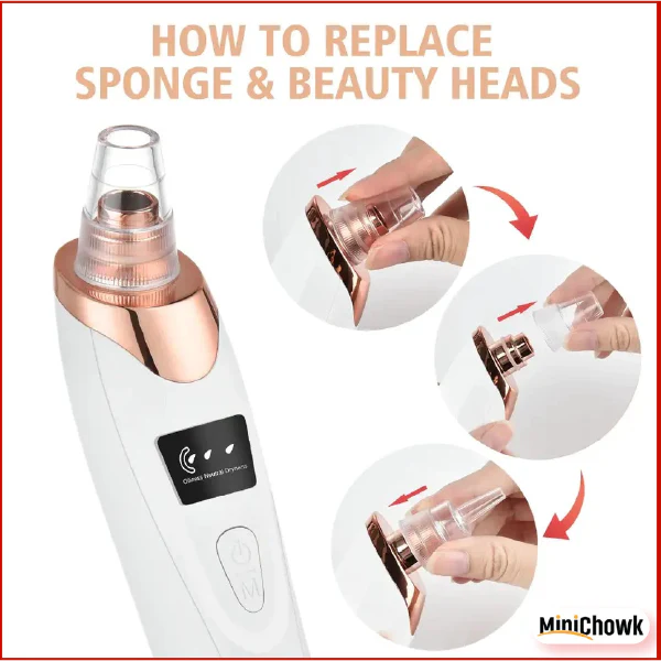 5-in-1 Blackhead remover, blackhead remover machine, derma suction, pimple acne remover.