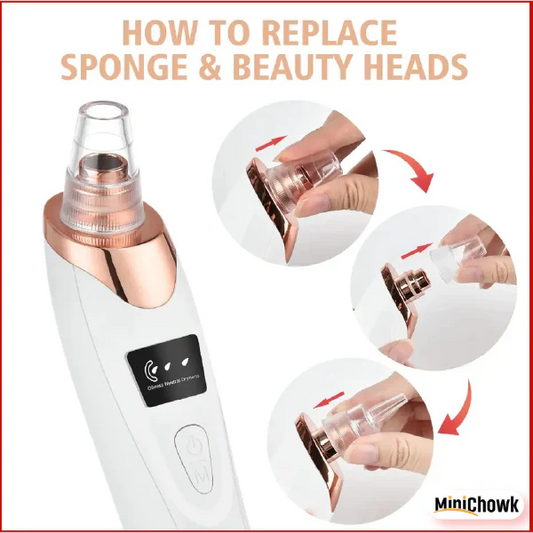 5-in-1 Blackhead remover, blackhead remover machine, derma suction, pimple acne remover.
