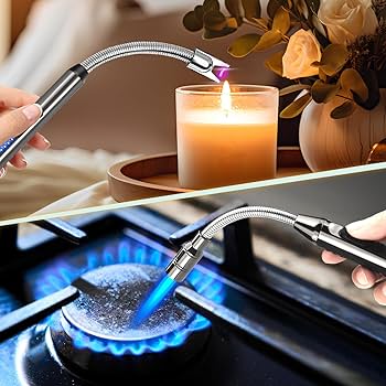 New USB Rechargeable Electric Arc Lighter, Flameless Kitchen Lighter, Plasma Arc to Light Candle, Windproof/Candle Lighter.