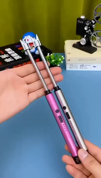 New USB Rechargeable Electric Arc Lighter, Flameless Kitchen Lighter, Plasma Arc to Light Candle, Windproof/Candle Lighter.