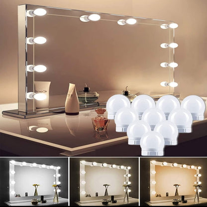 Vanity Mirror Light LED Bulbs for Makeup Mirror Stand (10 Bulbs)